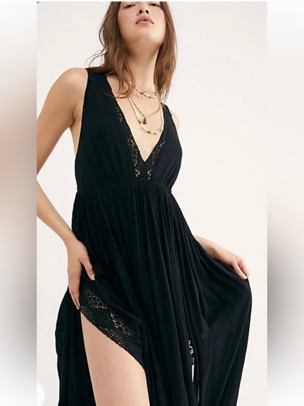 FREE PEOPLE ENDLESS SUMMER MAXI DRESS Size XS In Black
